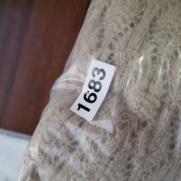 Free People Sweater Medium Delicate Pointelle Knit Wool Alpaca Feminine V Neck - Picture 8 of 8